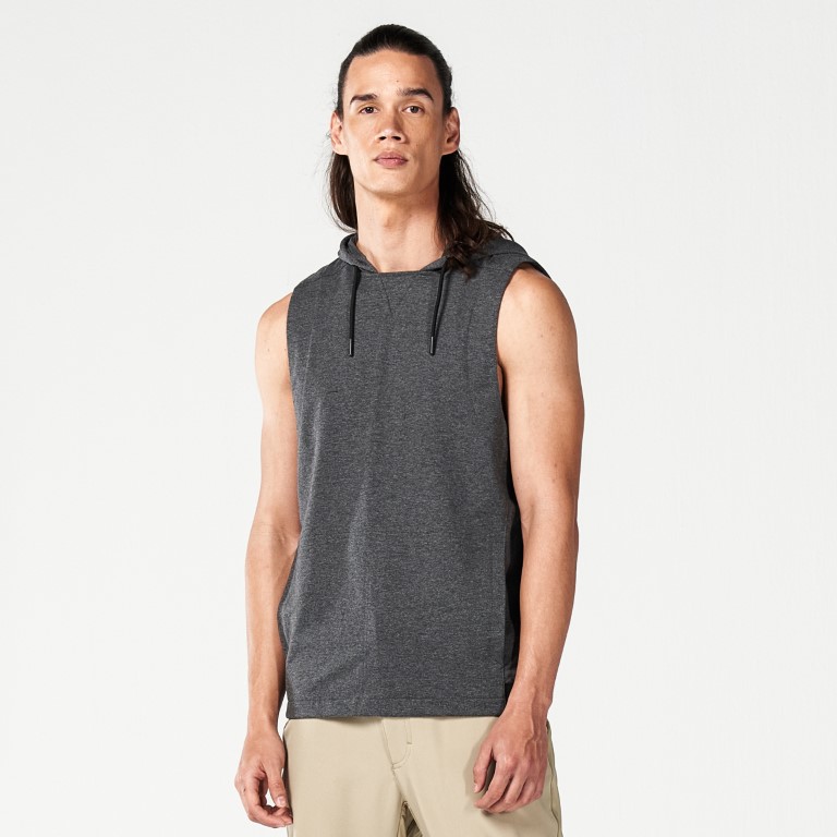 Code Hooded Tank - Black Marl